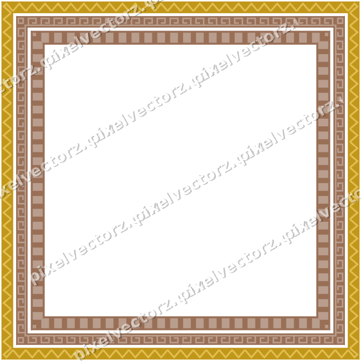 Decorative picture frame border in amber and pale orange with zigzag