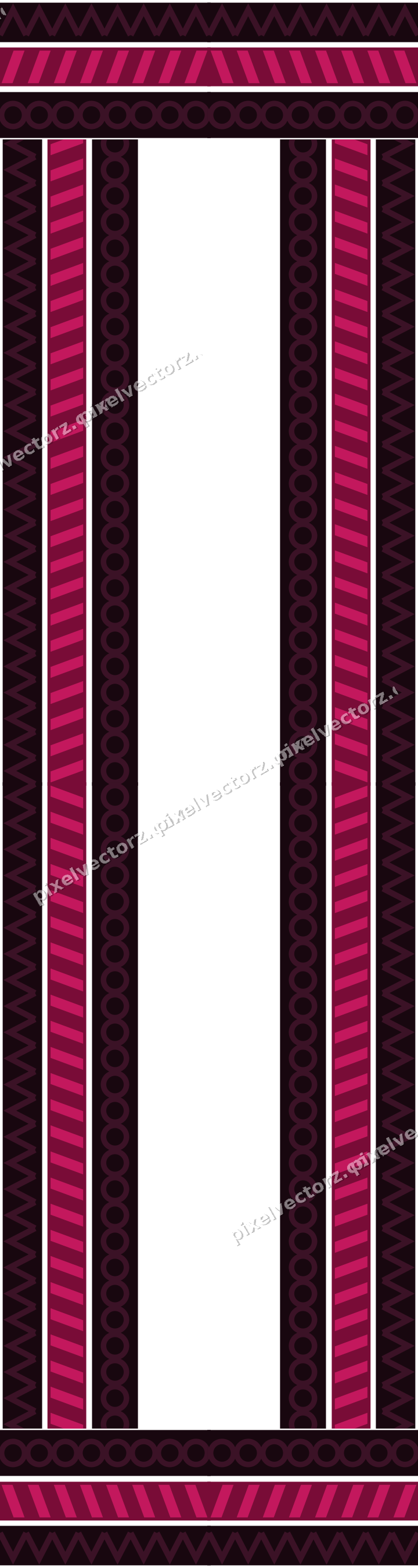 Decorative picture frame border in lime and pink with zigzag