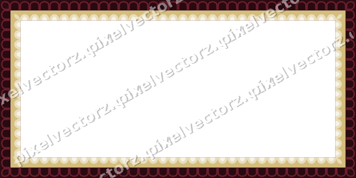 Decorative picture frame border in dark pink with arcade frieze