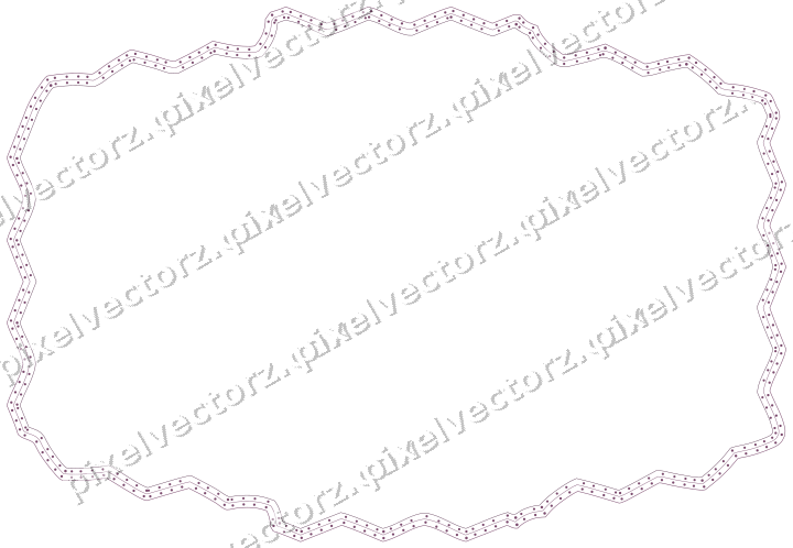 Decorative line art frame in dark magenta and lime with label plaque