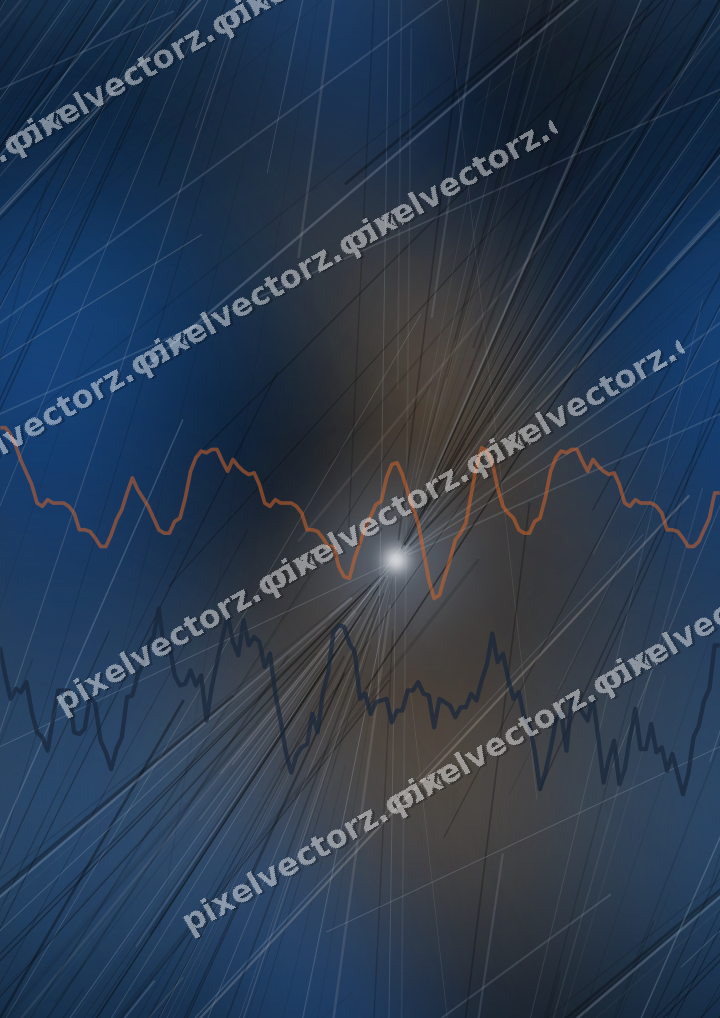 Nahtloser Neon Diagramm Hintergrund in Blau und Orange