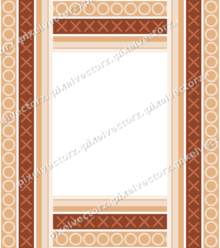 Decorative picture frame border in dark teal with ring chain