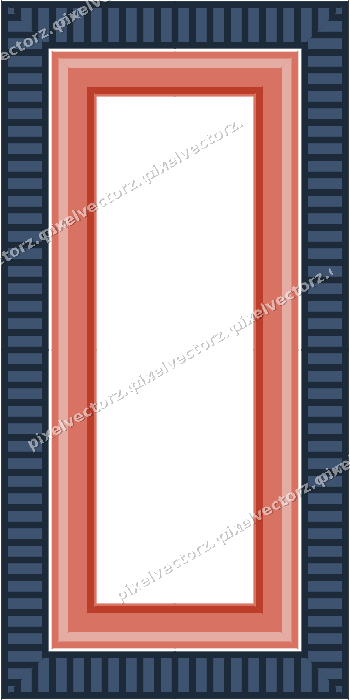 Decorative picture frame border in amber and green with dentil