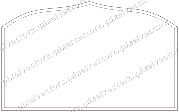 Decorative line art frame in dark magenta and lime with label plaque