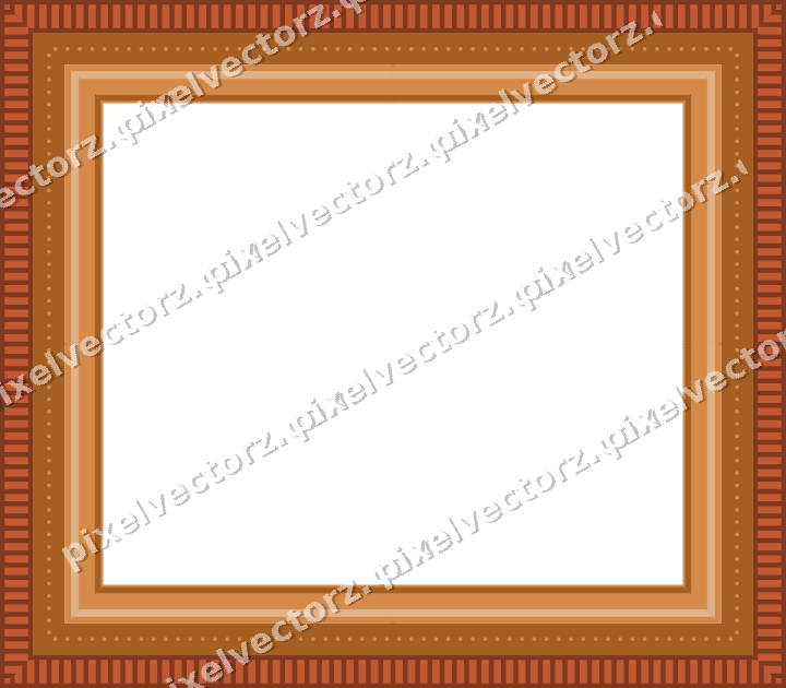 Decorative picture frame border in orange and amber with dentil