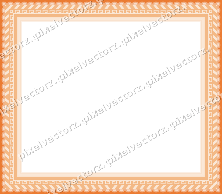 Decorative picture frame border in blue and orange with diagonal band