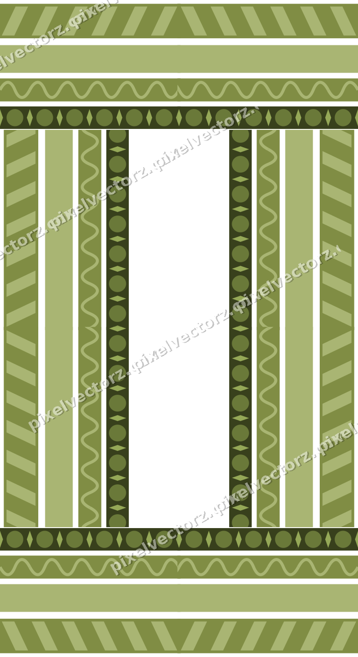 Decorative picture frame border in lime and pink with wave band