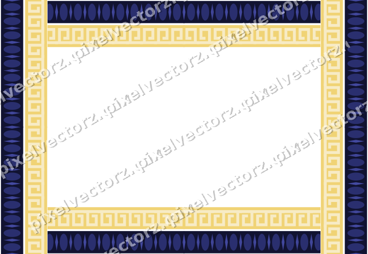 Decorative picture frame border in dark blue with egg and dart
