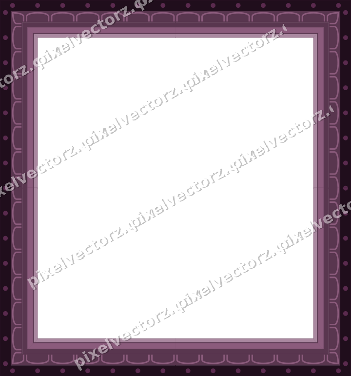 Decorative picture frame border in dark magenta with arcade frieze
