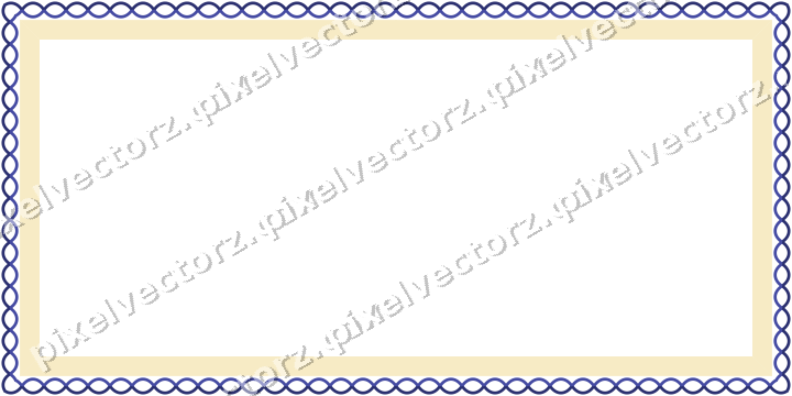 Decorative picture frame border in dark blue and amber with guilloche