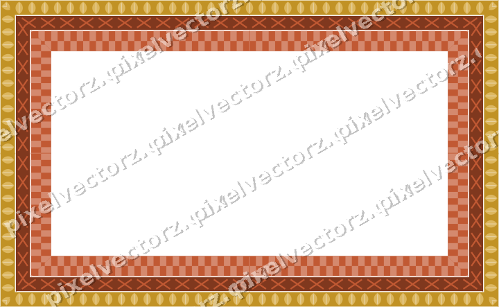 Decorative picture frame border in orange and amber with leaf moulding
