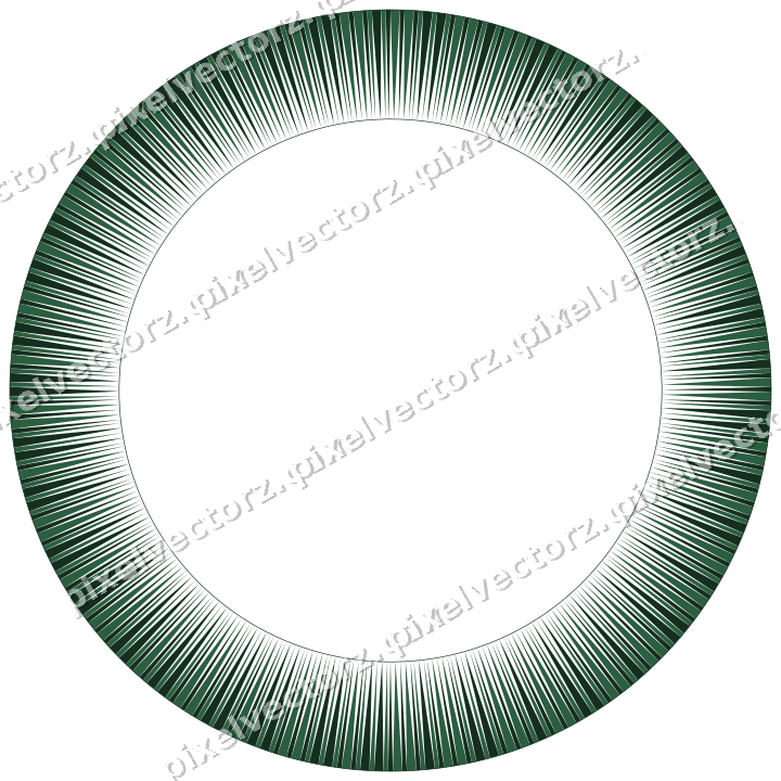Decorative line art frame in dark green and amber with oval and dentil