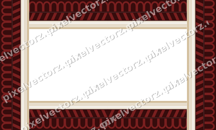 Decorative picture frame border in dark red with diagonal band