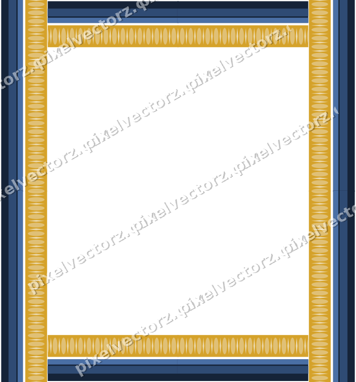Decorative picture frame border in dark blue with egg and dart
