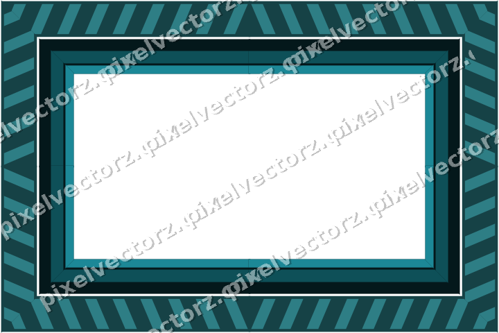 Decorative picture frame border in dark teal with diagonal band