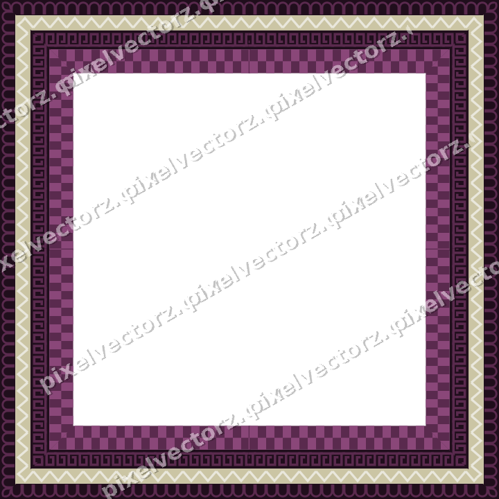 Decorative picture frame border in dark magenta with arcade frieze