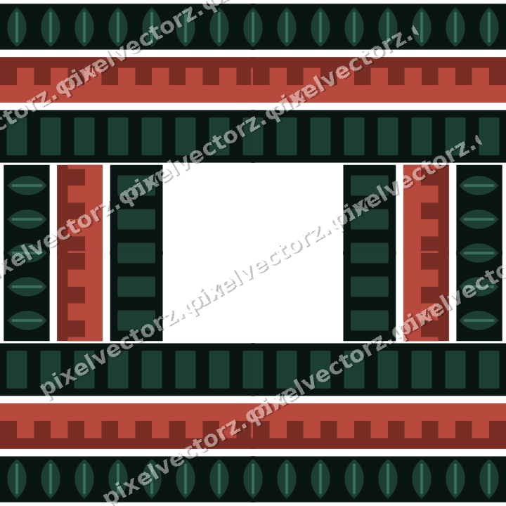 Decorative picture frame border in dark red with leaf moulding