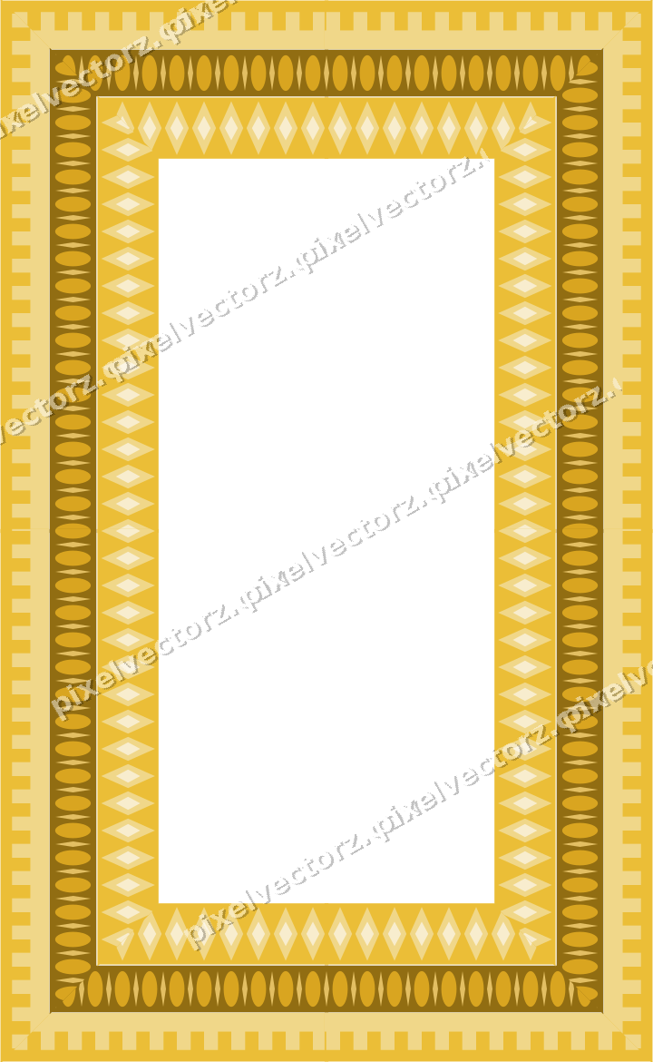 Decorative picture frame border in amber and purple with step band
