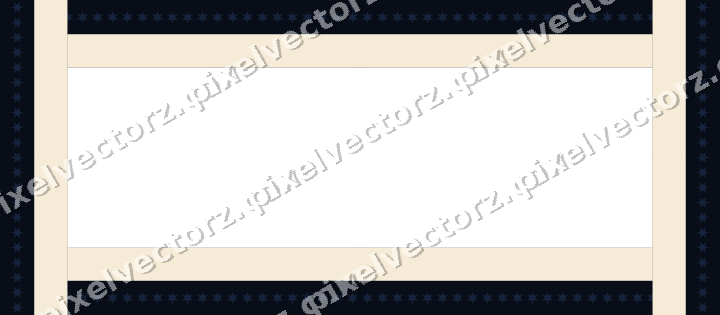 Decorative picture frame border in dark blue and amber with star band