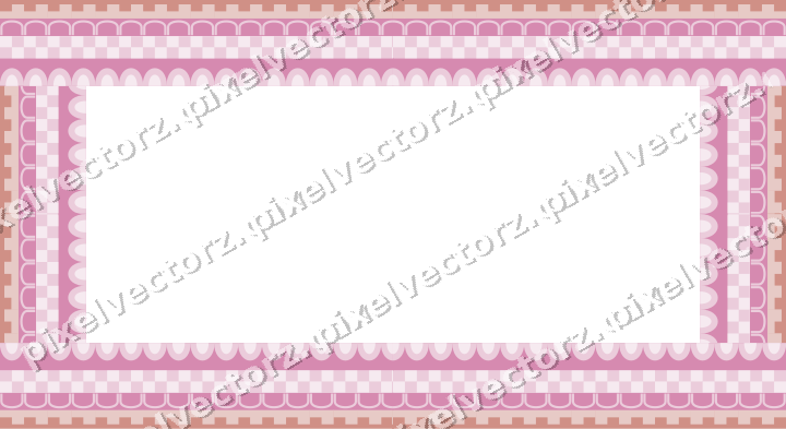 Decorative picture frame border in pale pink with step band