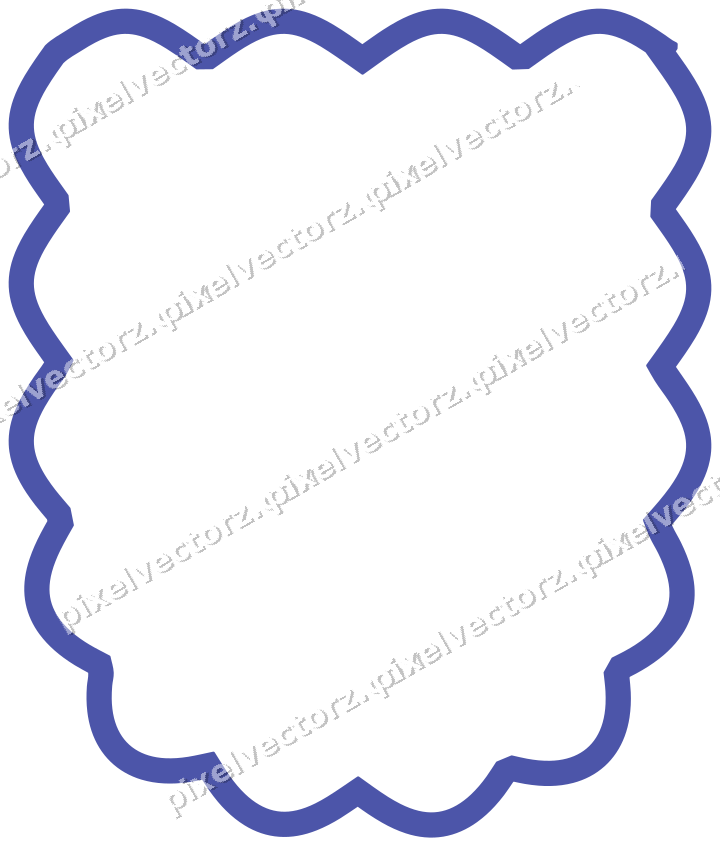Decorative line art frame in dark blue and amber with shield