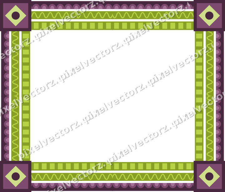 Decorative picture frame border in dark magenta with wave band