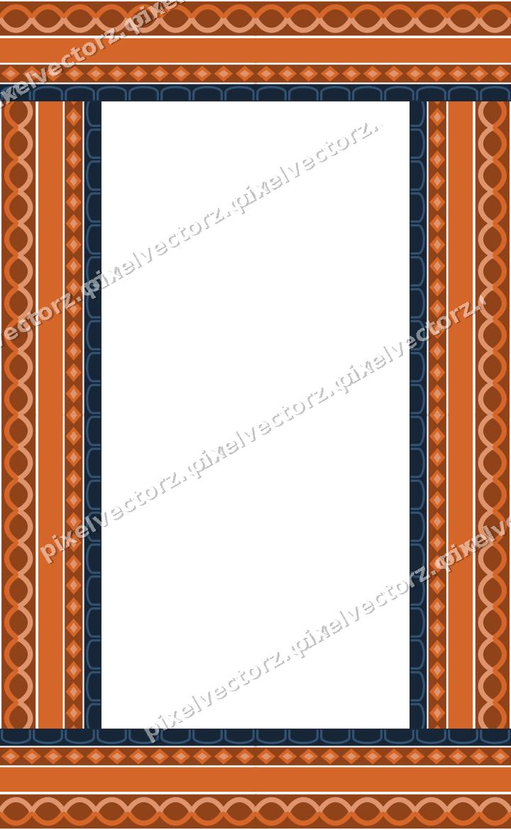 Decorative picture frame border in dark blue with diamond band