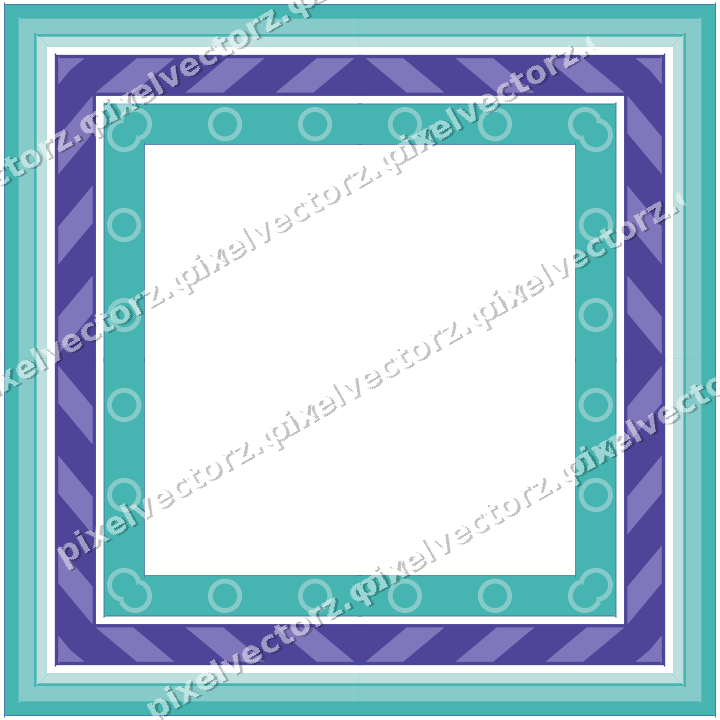 Decorative picture frame border in blue and cyan with diagonal band