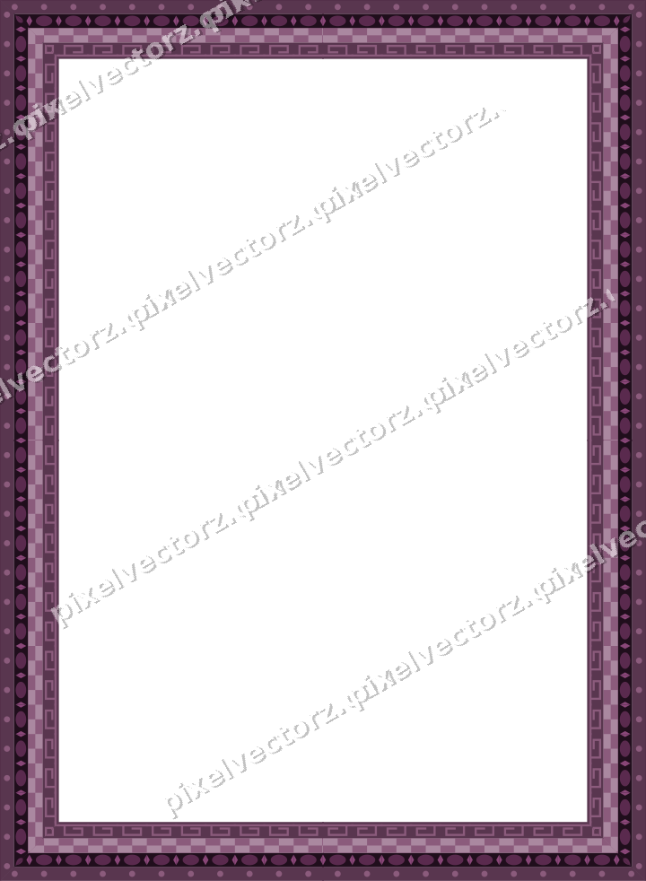 Decorative picture frame border in dark magenta and lime with dot row