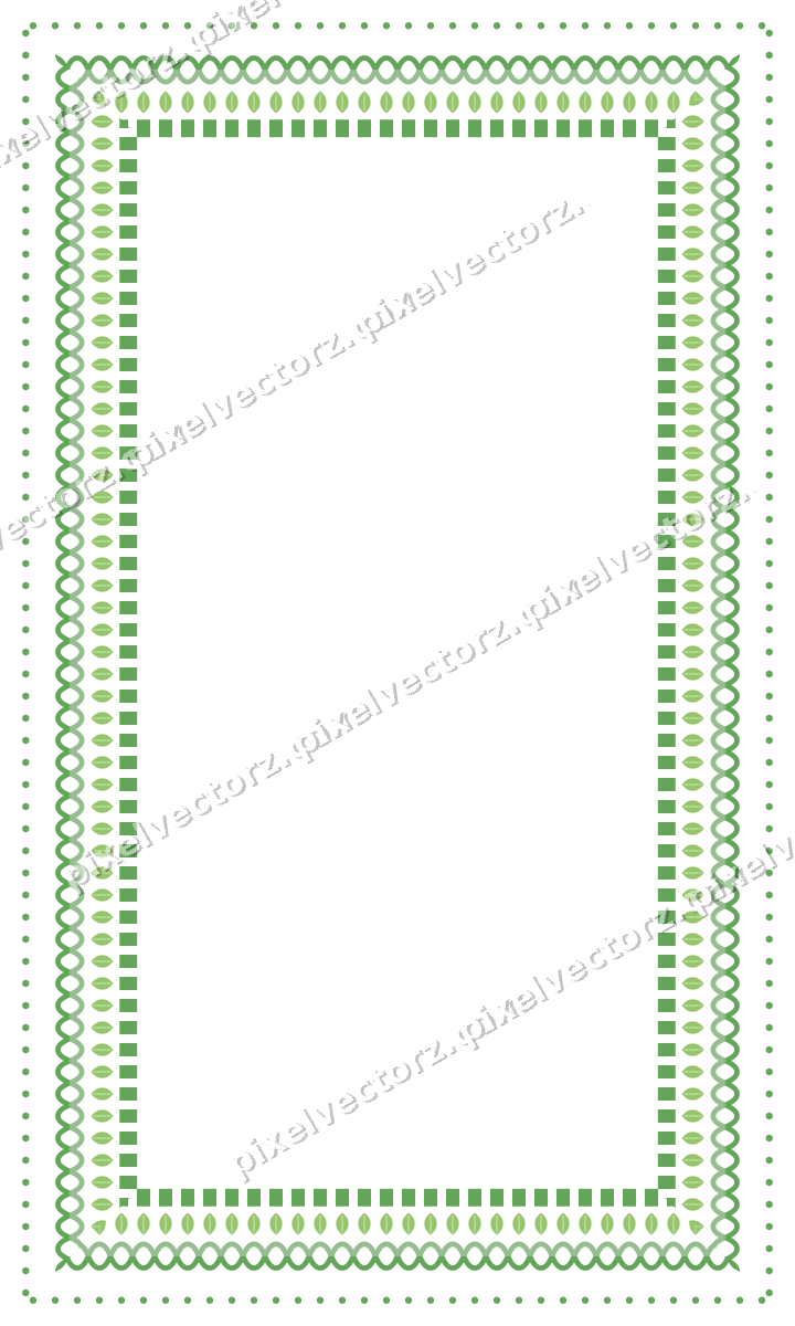 Decorative picture frame border in lime and yellow with leaf moulding