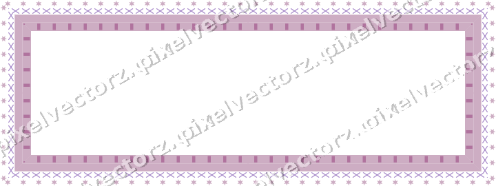 Decorative picture frame border in purple and blue with cross band