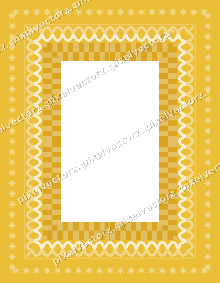 Decorative picture frame border in amber and purple with guilloche