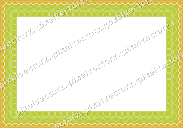 Decorative picture frame border in lime and yellow with guilloche