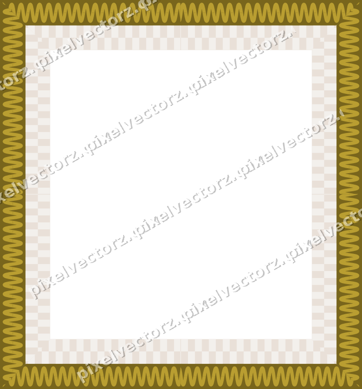 Decorative picture frame border in amber with wave band