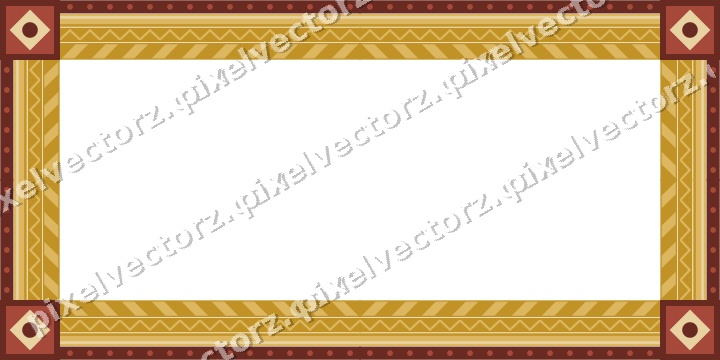 Decorative picture frame border in orange and amber with dot row