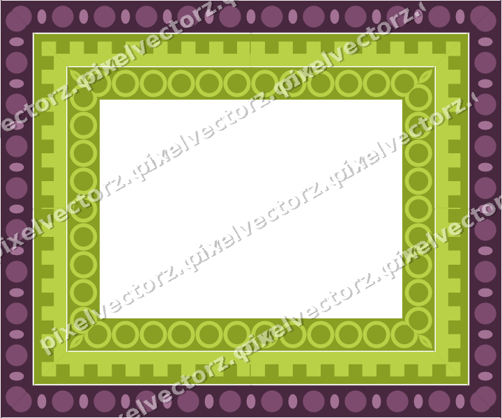 Decorative picture frame border in dark magenta with step band