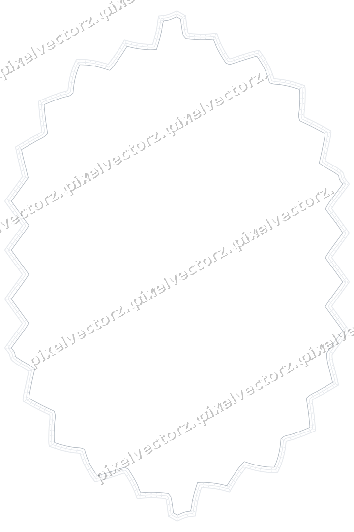 Decorative line art frame in dark blue and white with label plaque