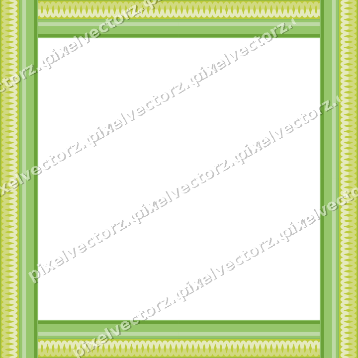 Decorative picture frame border in lime and yellow with guilloche