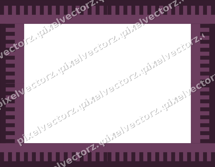 Decorative picture frame border in dark magenta with step band