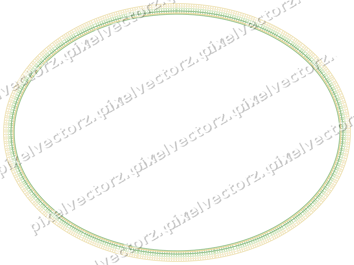 Decorative line art frame in lime and yellow with oval and dotted line