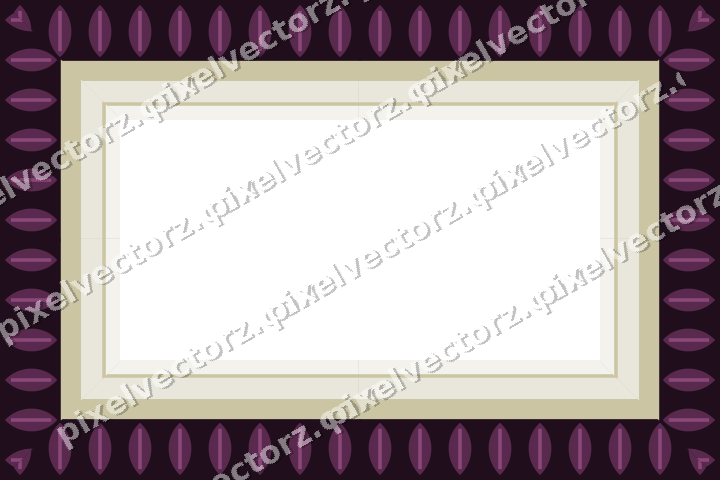 Decorative picture frame border in dark magenta with leaf moulding