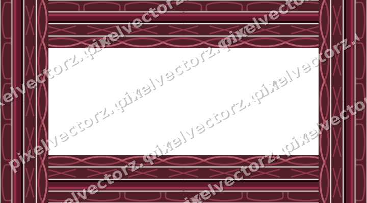 Decorative picture frame border in dark pink with arcade frieze