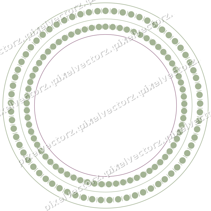 Decorative line art frame in dark magenta and lime with oval