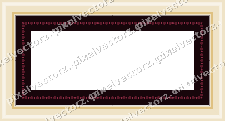 Decorative picture frame border in dark pink with bead and reel