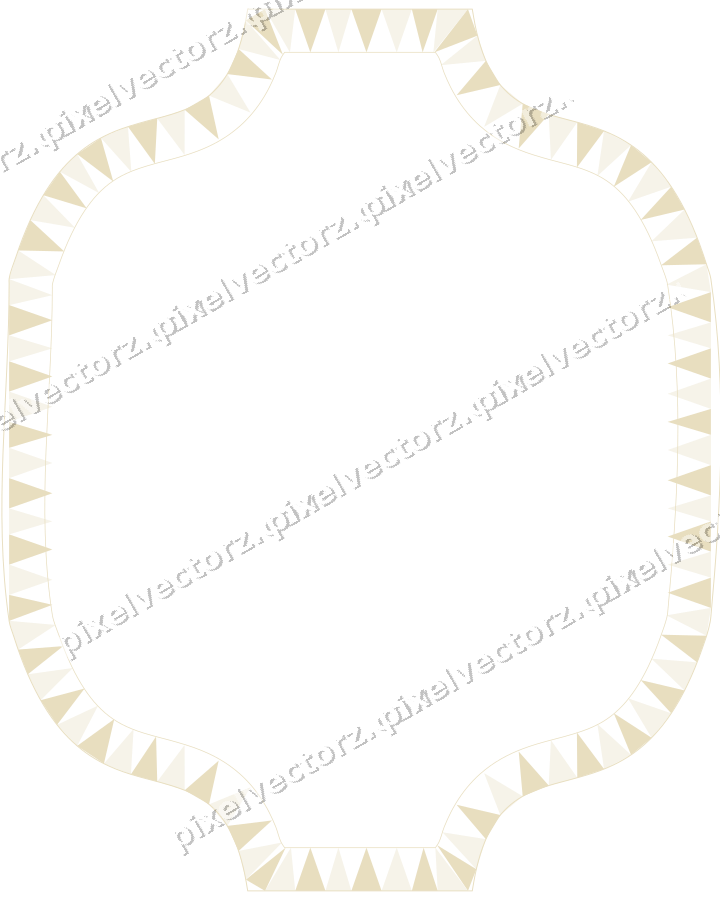 Decorative line art frame in dark pink and red with label plaque
