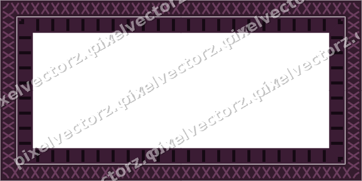 Decorative picture frame border in dark magenta with cross band