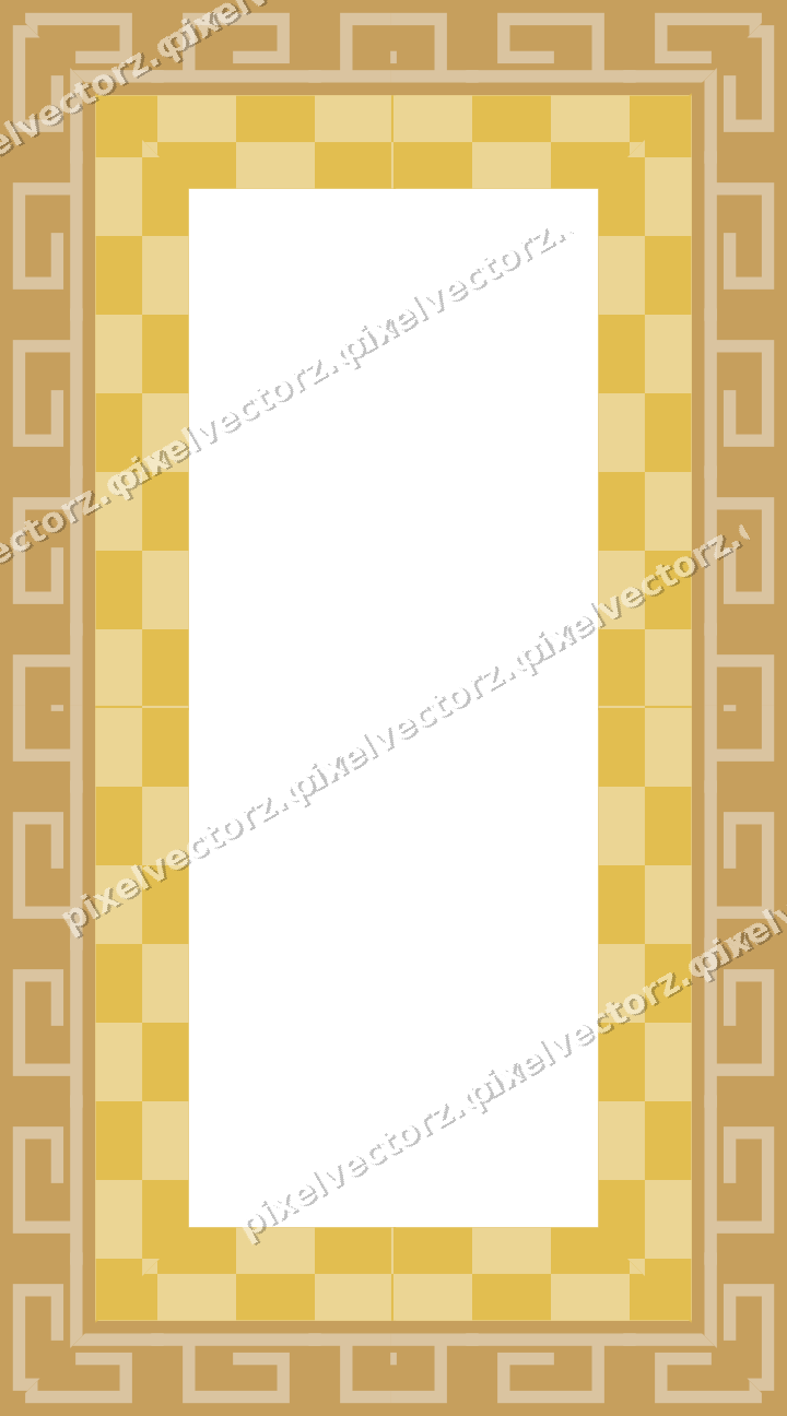 Decorative picture frame border in amber with greek key