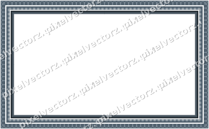 Decorative picture frame border in blue and orange with scale band