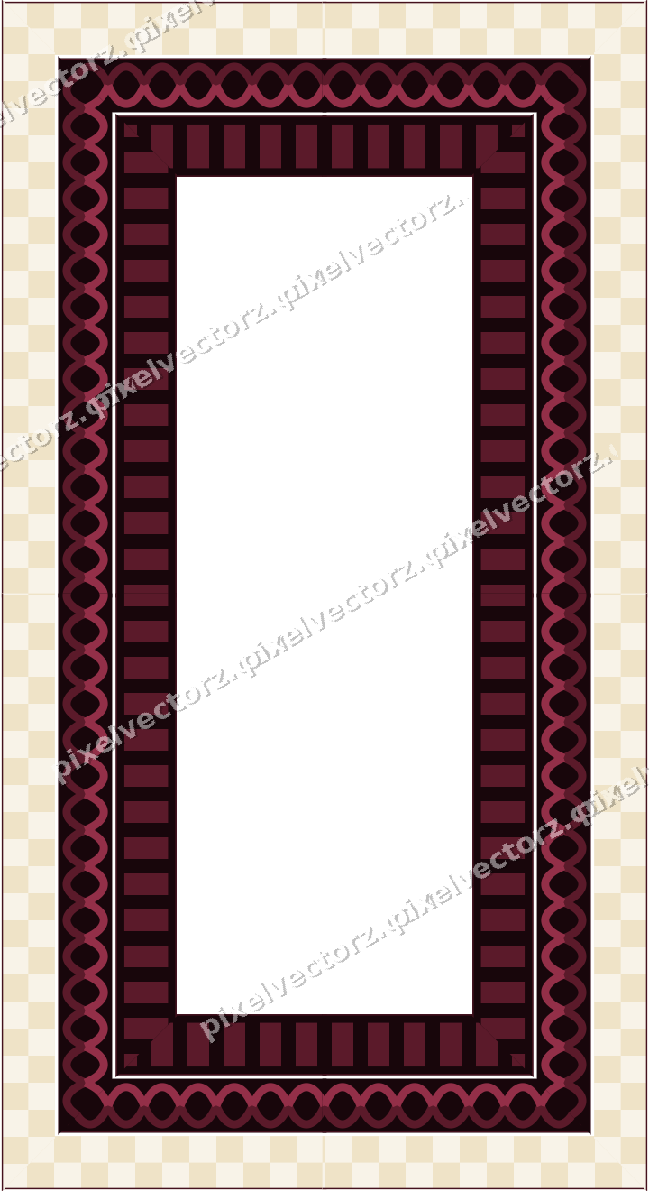 Decorative picture frame border in dark pink and amber with guilloche