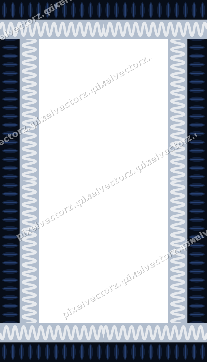 Decorative picture frame border in dark blue with leaf moulding